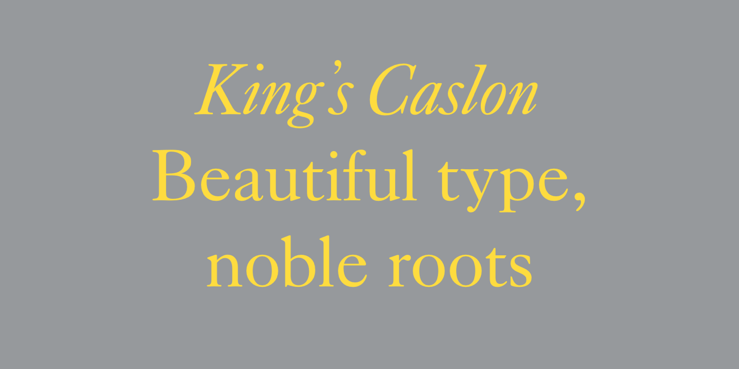 Example font Kings Caslon #1