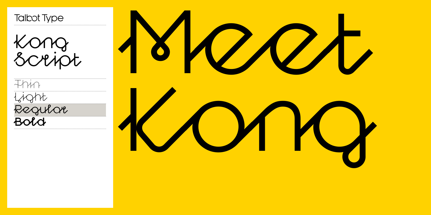 Example font Kong Script #1