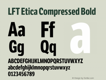 Example font LFT Etica Compressed #1