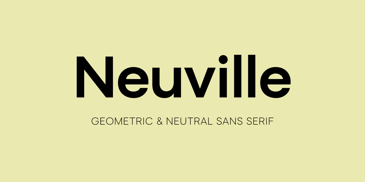 Example font Neuville #1