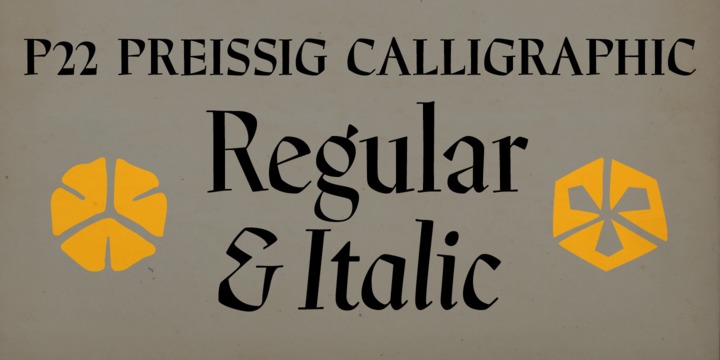 Example font P22 Preissig Calligraphic #1
