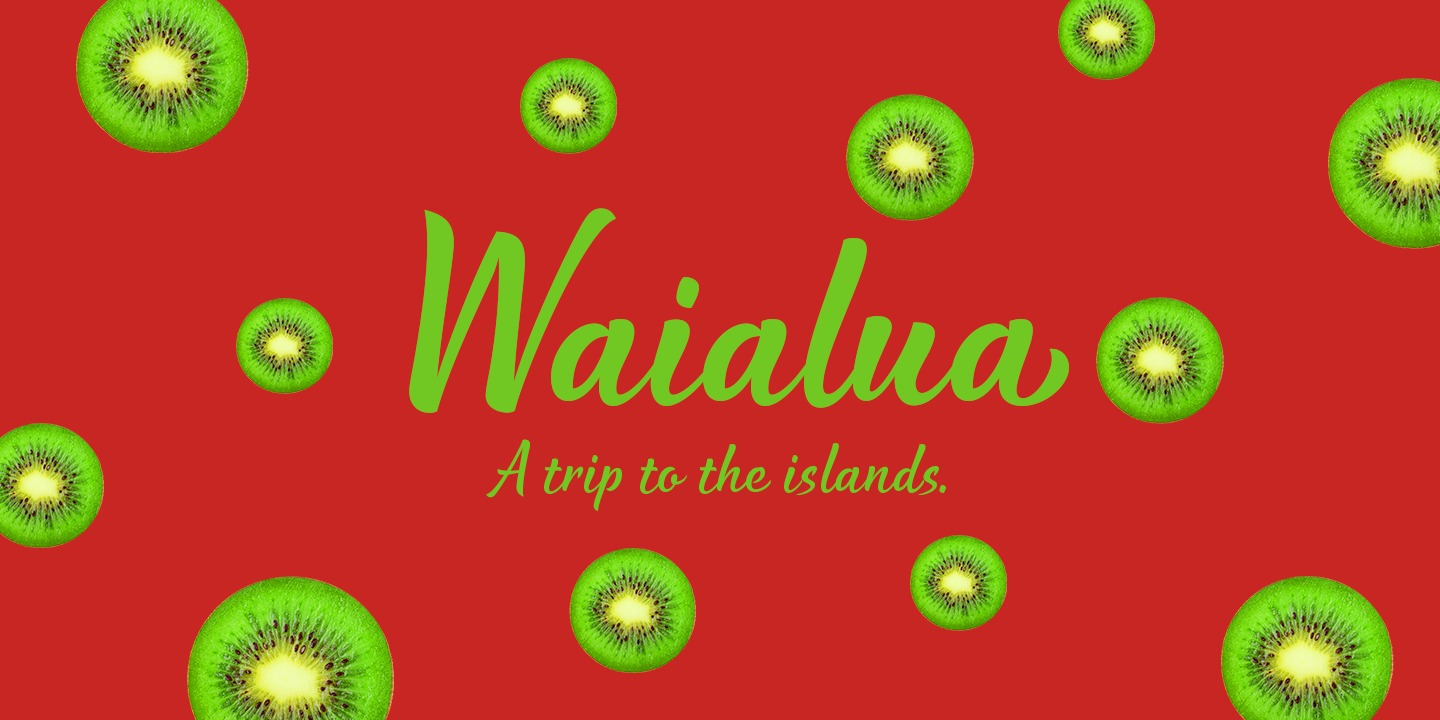 Example font Waialua #1