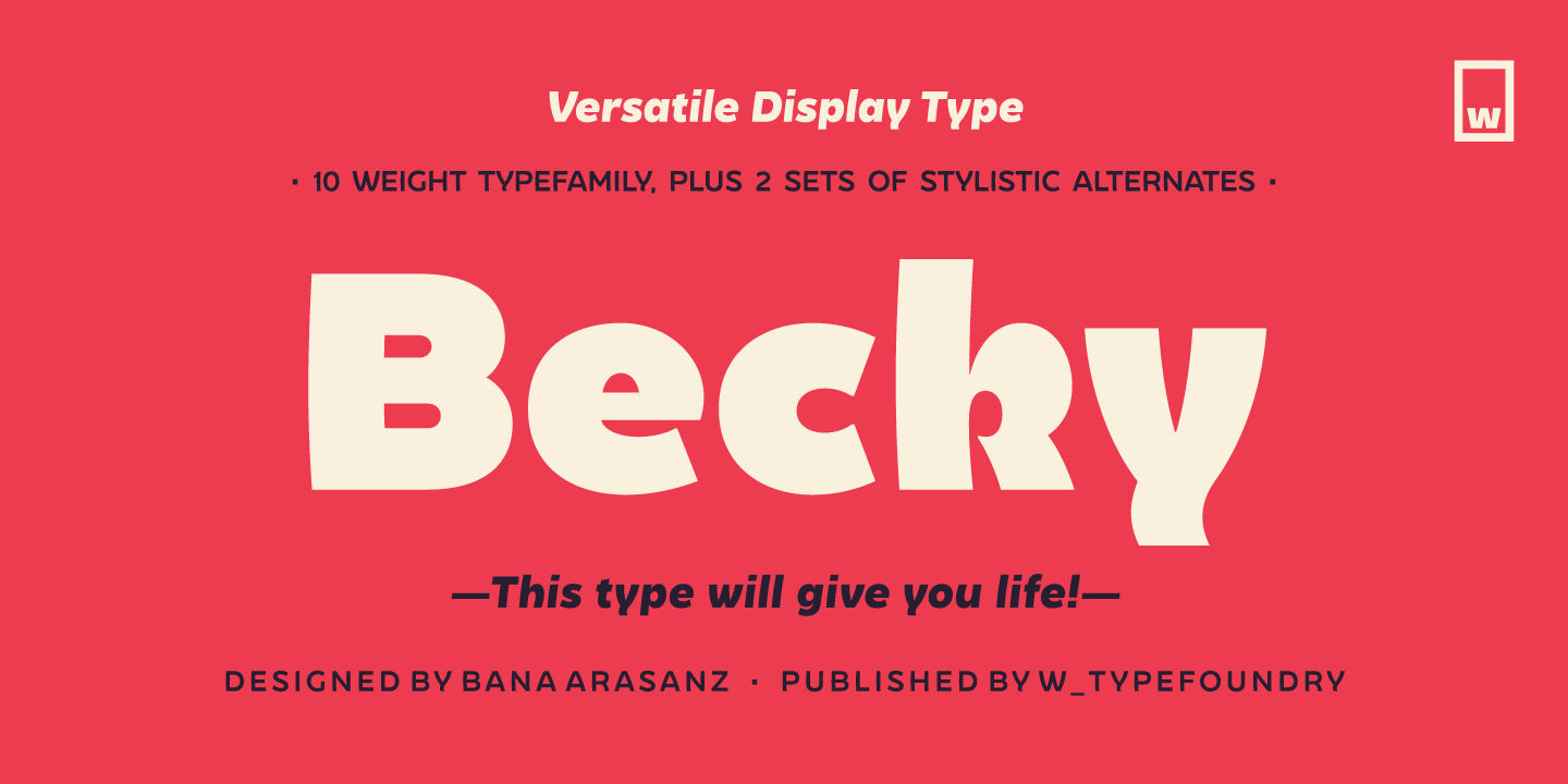Example font Becky #1