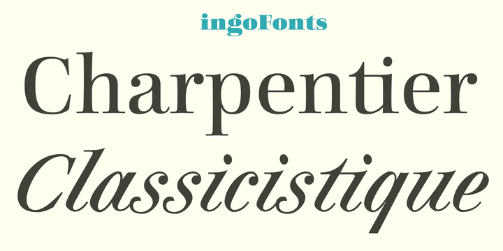 Example font Charpentier Classicistique Pro #1