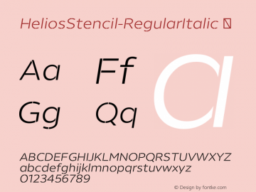 Helios Stencil Font
