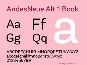 Andes Neue Alt 1 Font