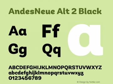 Example font Andes Neue Alt 2 #1