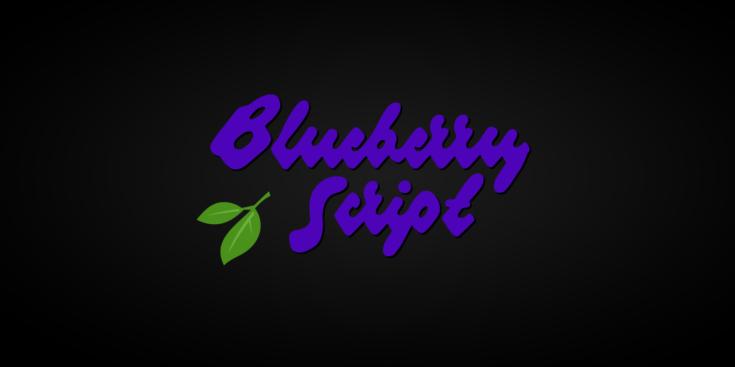 Example font Blueberry Script #1