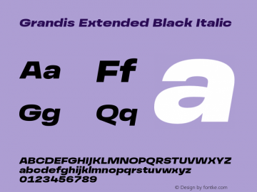 Example font Grandis Extended #1