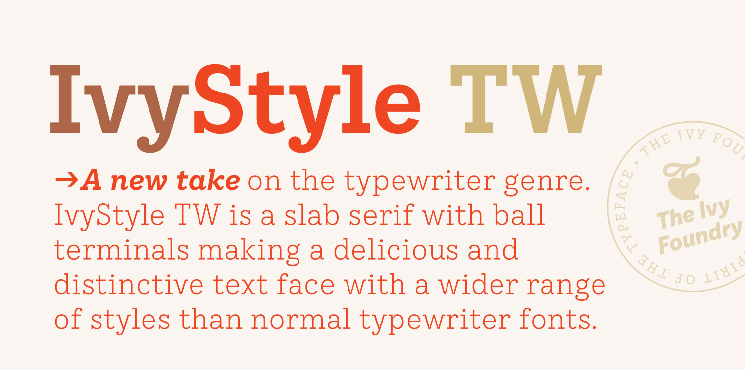 Example font Ivy Style TW #1