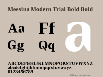 Example font Messina Modern #1