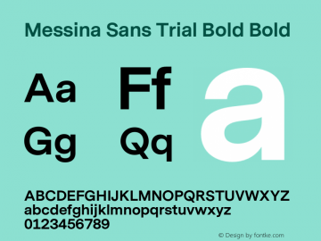 Example font Messina Sans #1