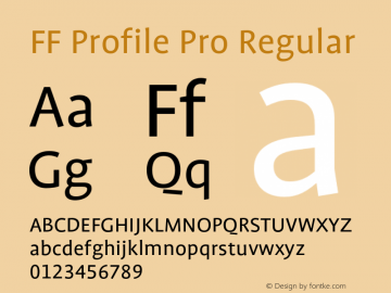 Example font Profile Pro #1