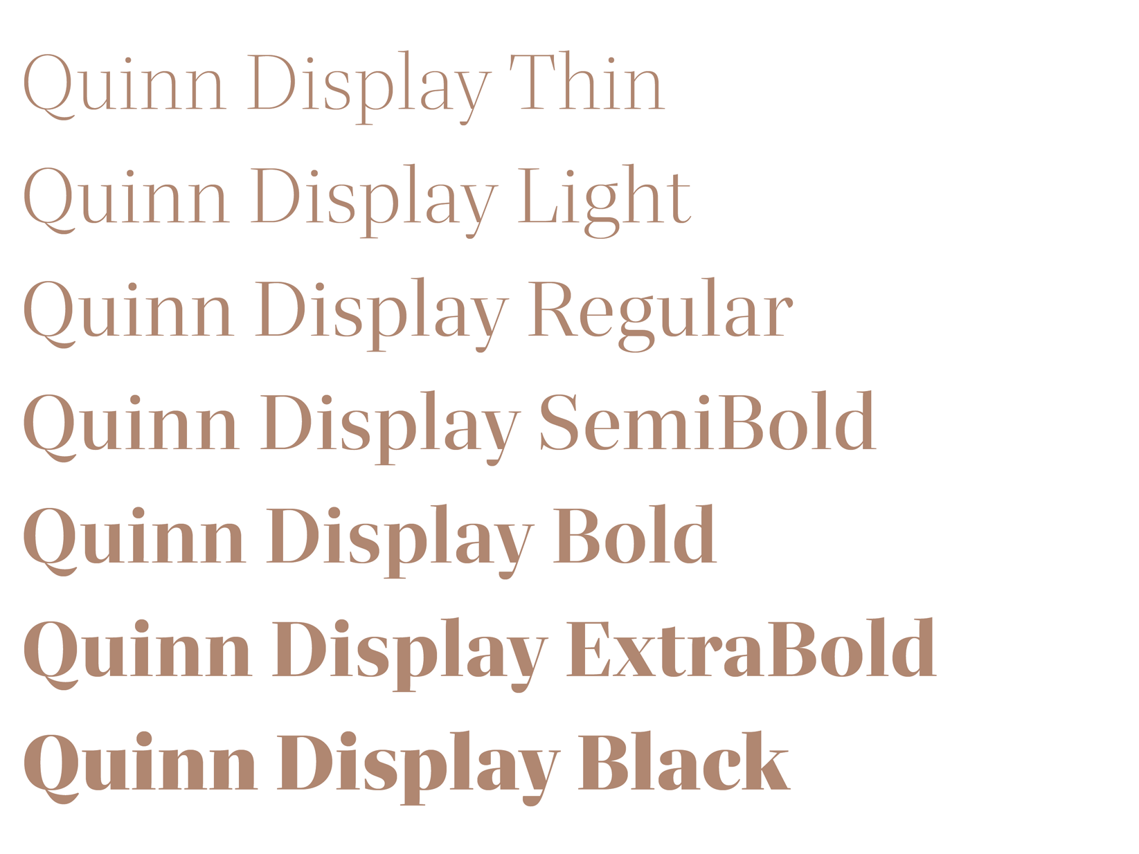 Quinn Display Font
