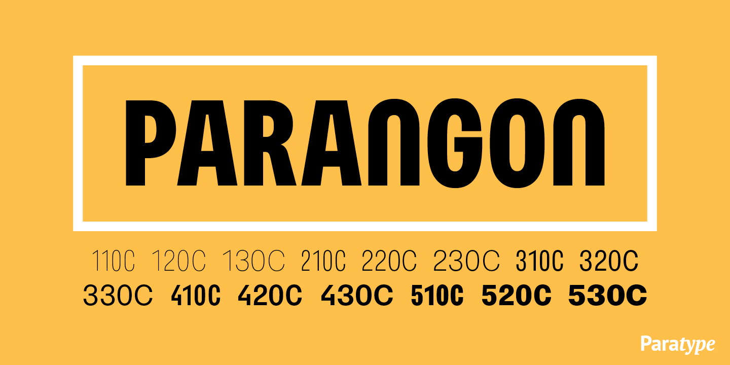 Example font Parangon #1