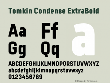 Tomkin Condense Font