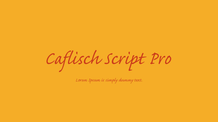 Example font Caflisch Script Pro #1