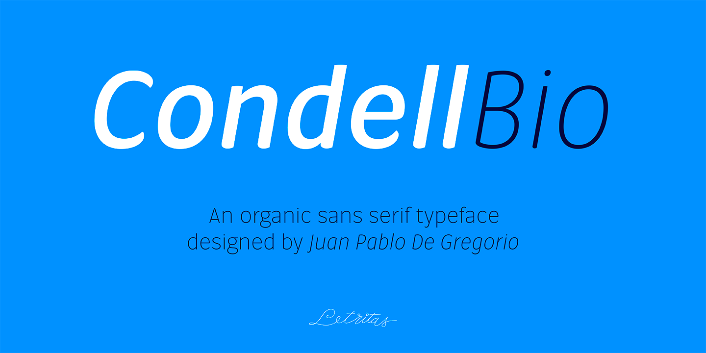 Example font Condell Bio #1