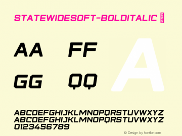 Example font State Wide Soft #1