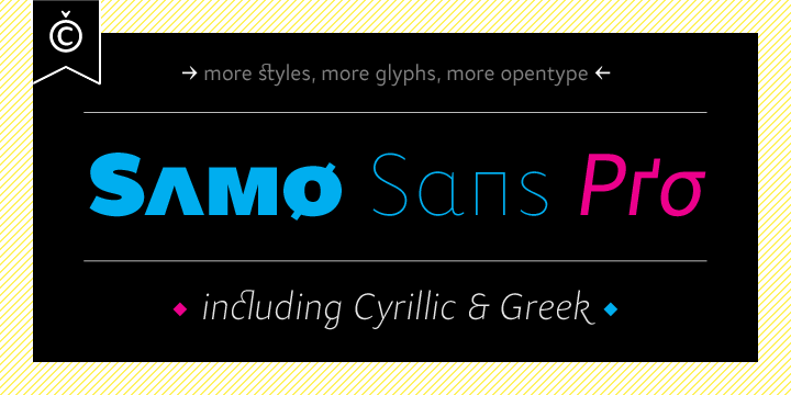 Example font Samo Sans Pro #1