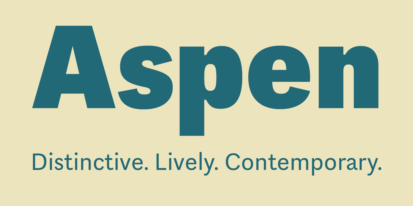 Example font Aspen #1