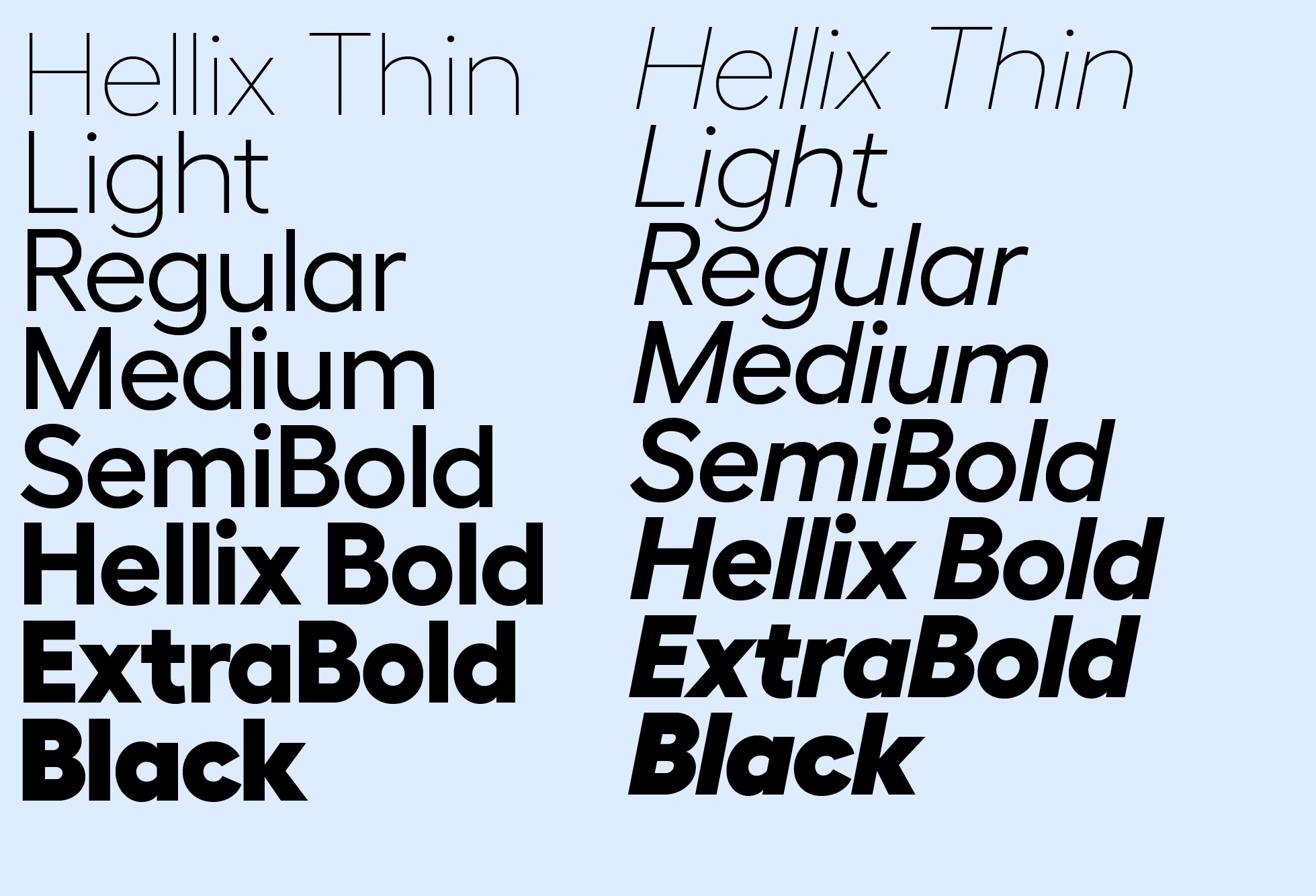 Example font Hellix #1