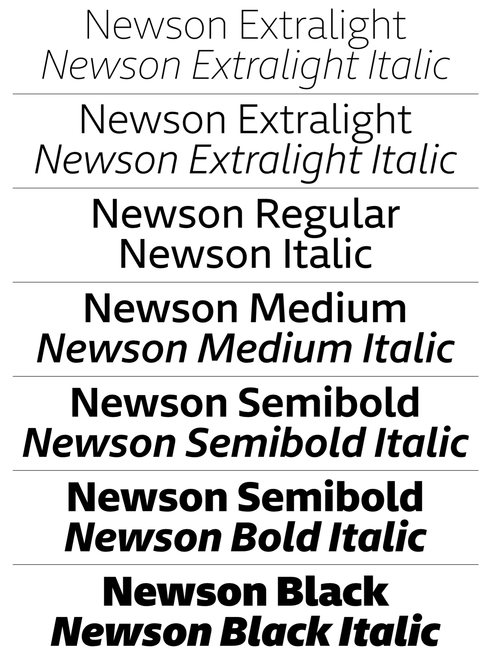 Example font Newson #1