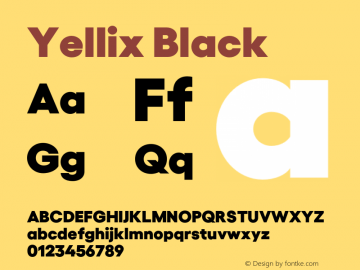 Example font Yellix #1