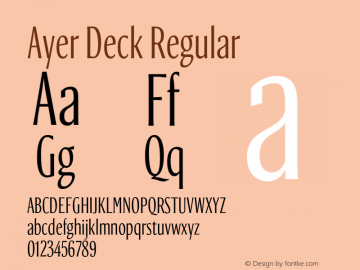 Example font Ayer Deck #1