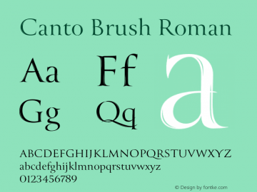 Example font Canto Brush #1