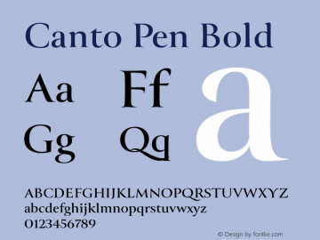 Example font Canto Pen #1