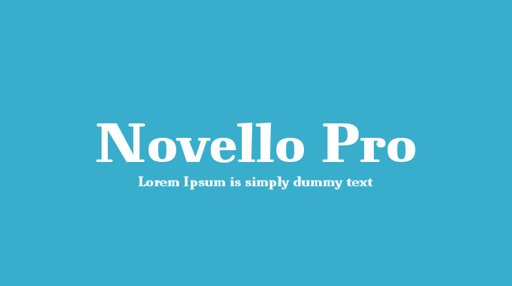Example font Novello Pro #1