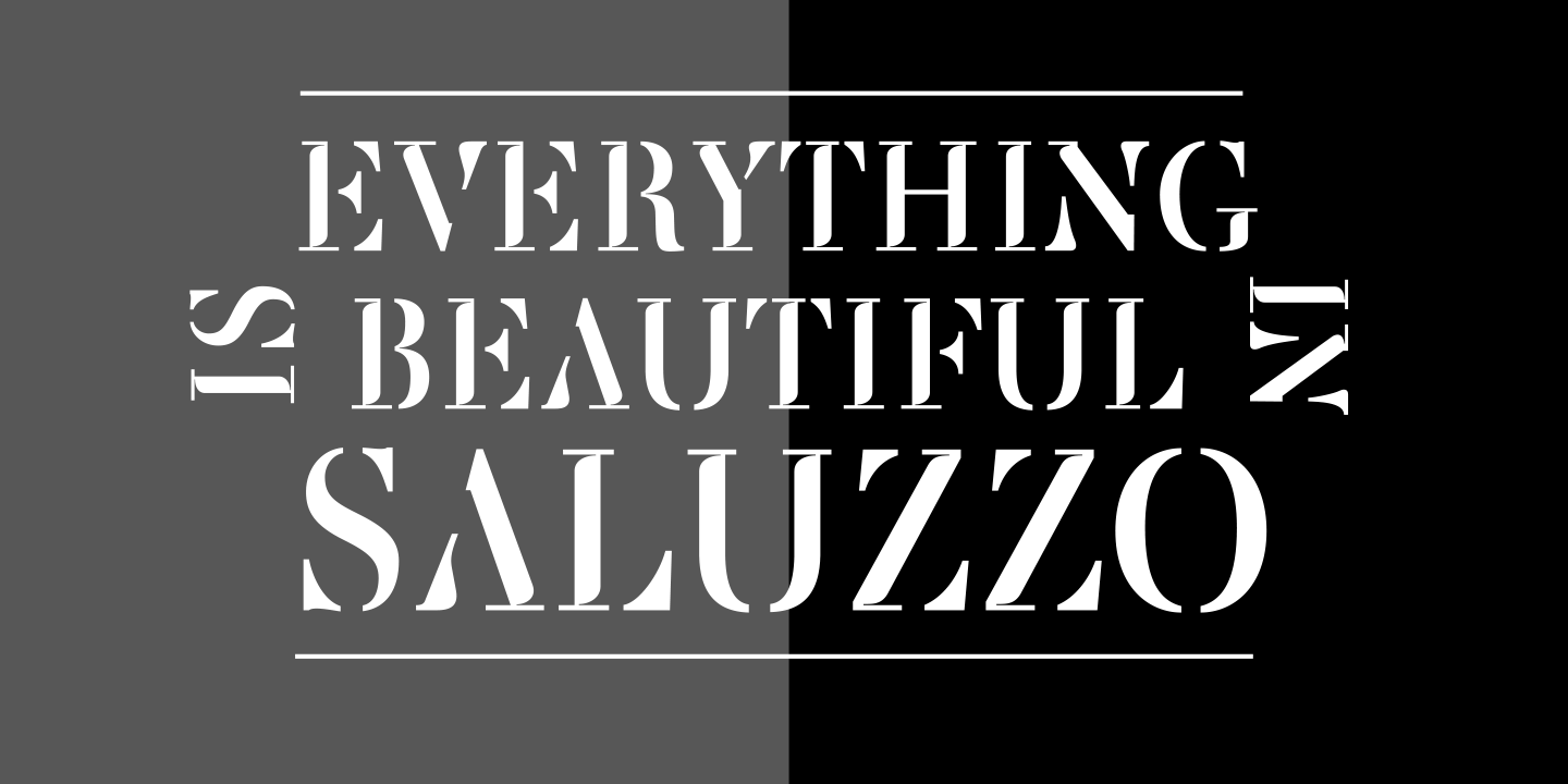 Example font Saluzzo #1