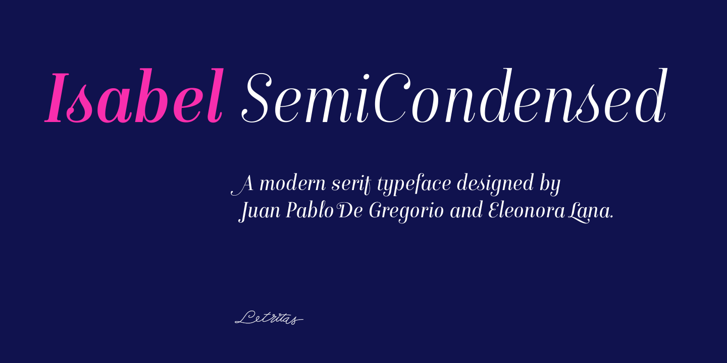 Example font Isabel Semi Cond #1