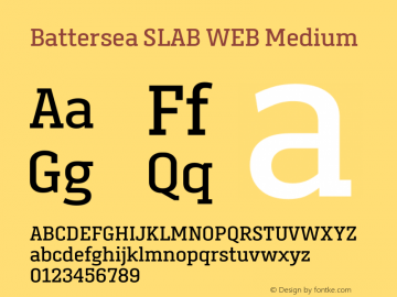 Example font Battersea Slab #1