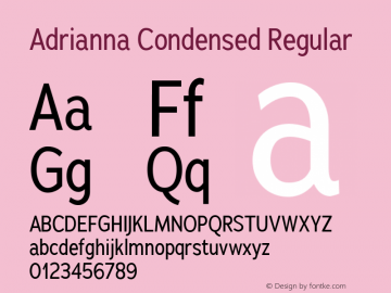 Adrianna Condensed Font