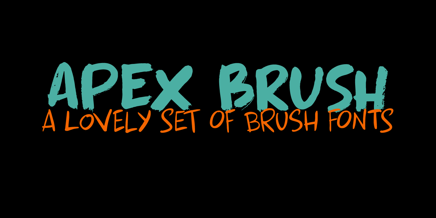 Example font Apex Brush #1