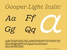 Example font Gooper #1