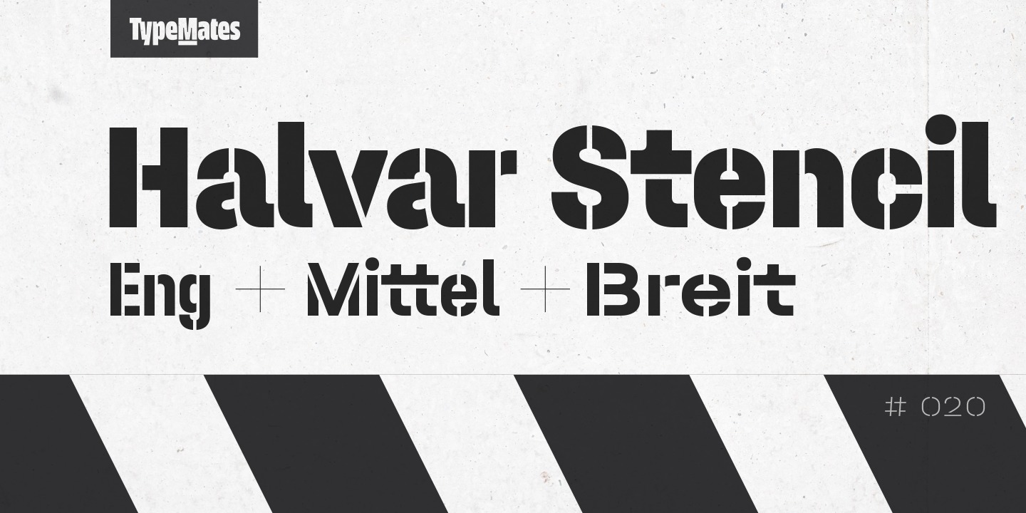 Halvar Stencil Engschrift Font