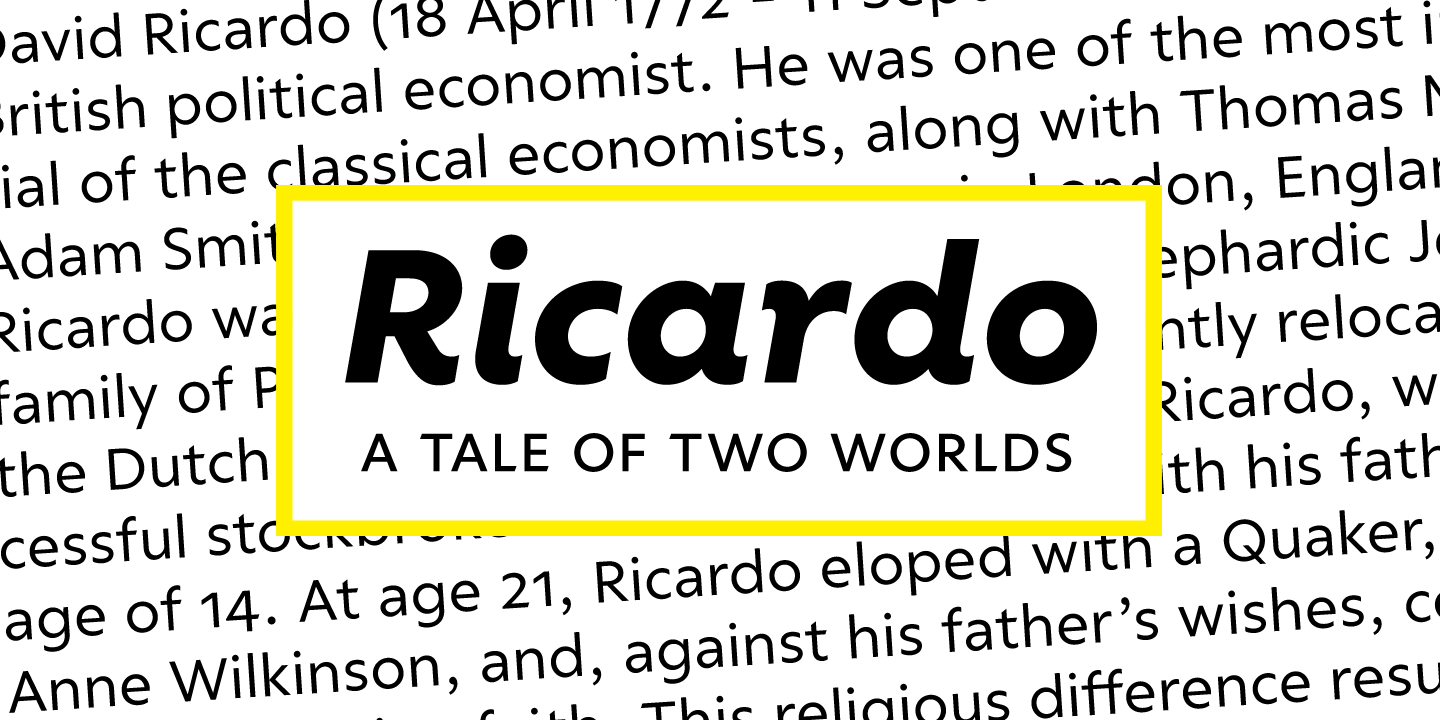 Example font Ricardo #1