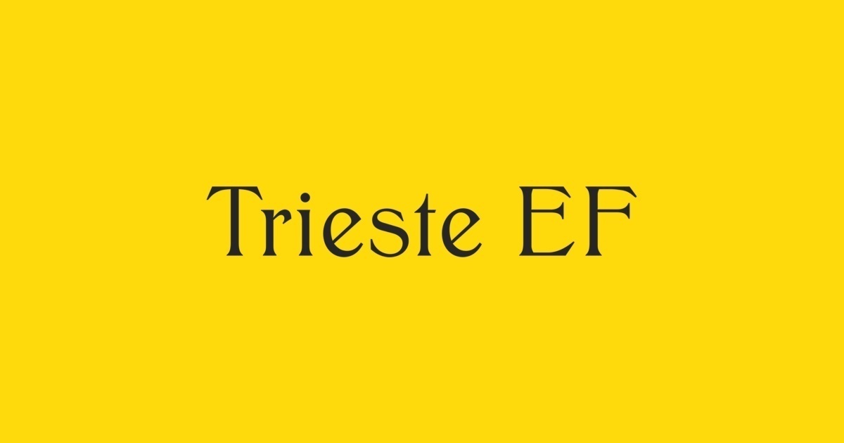 Example font Trieste EF #1