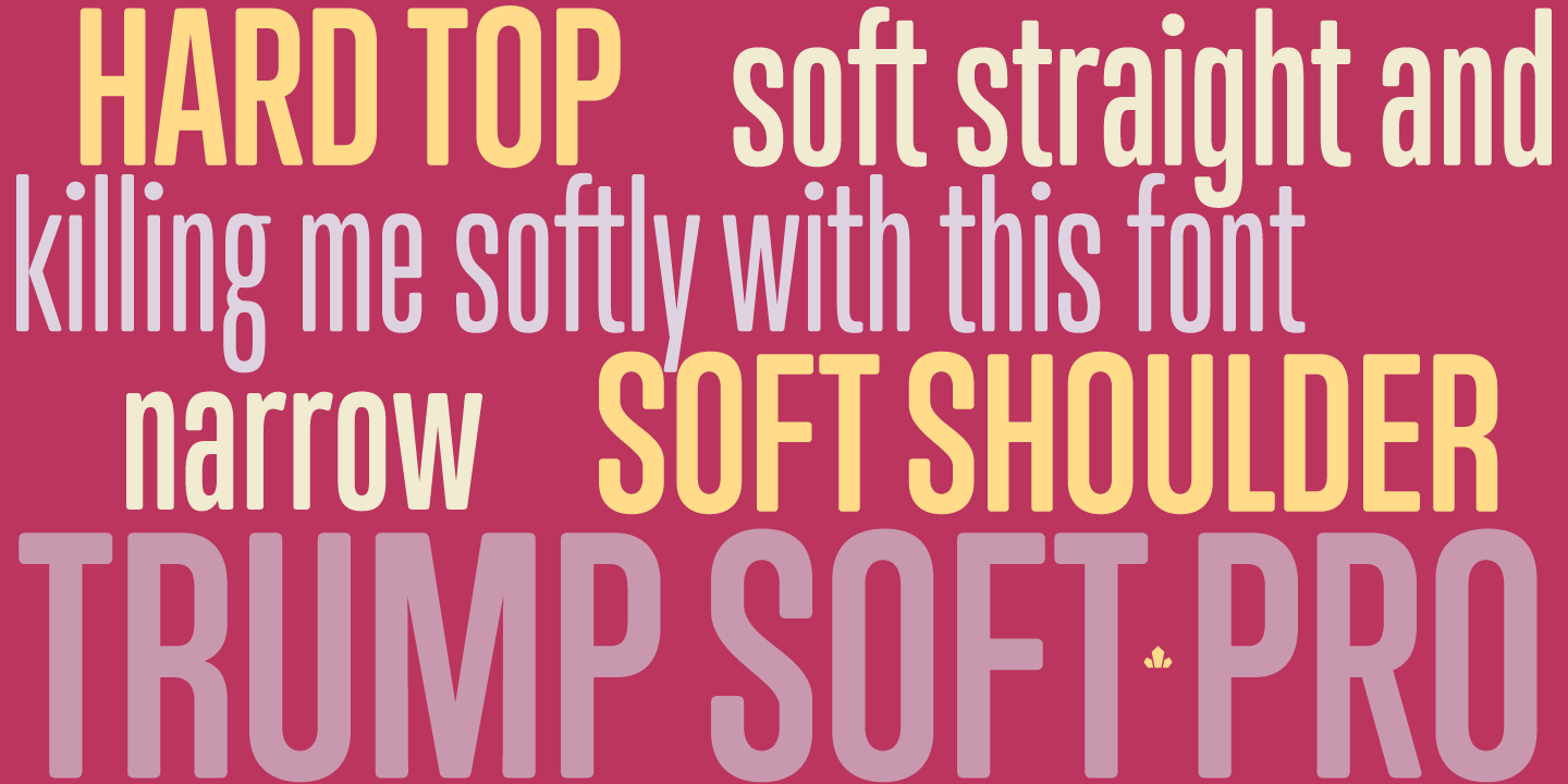 Example font Trump Soft Pro #1