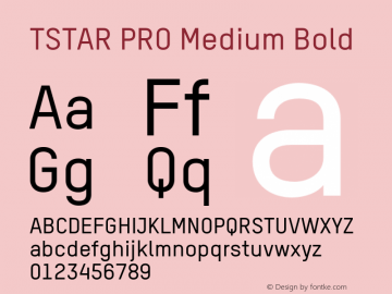 Example font T-Star Pro #1