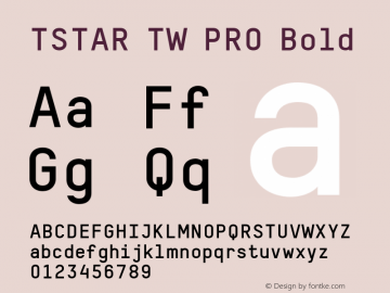 Example font T-Star TW PRO #1