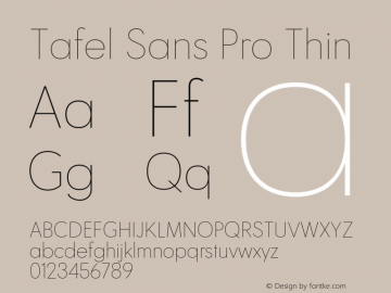 Example font Tafel Sans Pro #1
