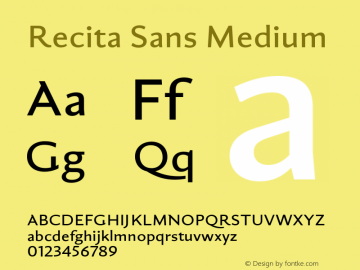 Example font Recita Sans #1