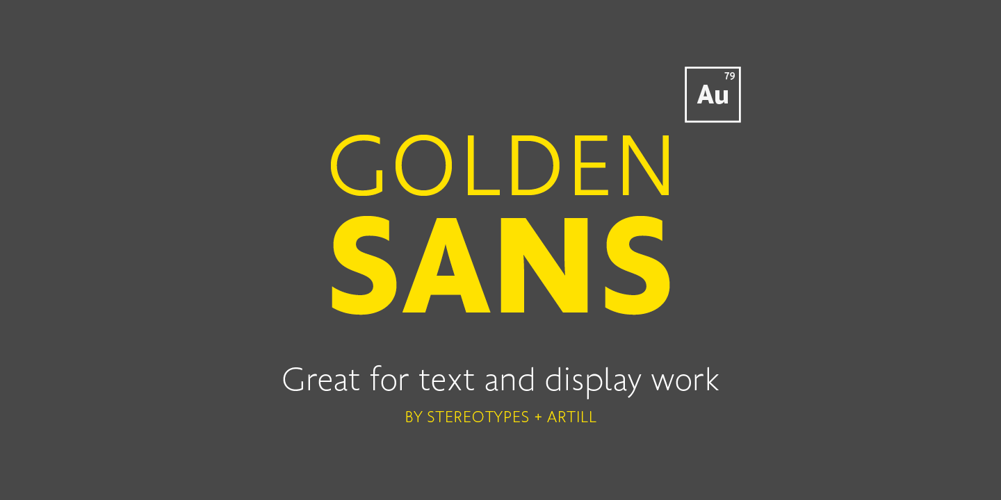 Example font Golden Sans #1