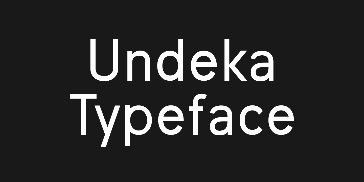 Example font Undeka #1
