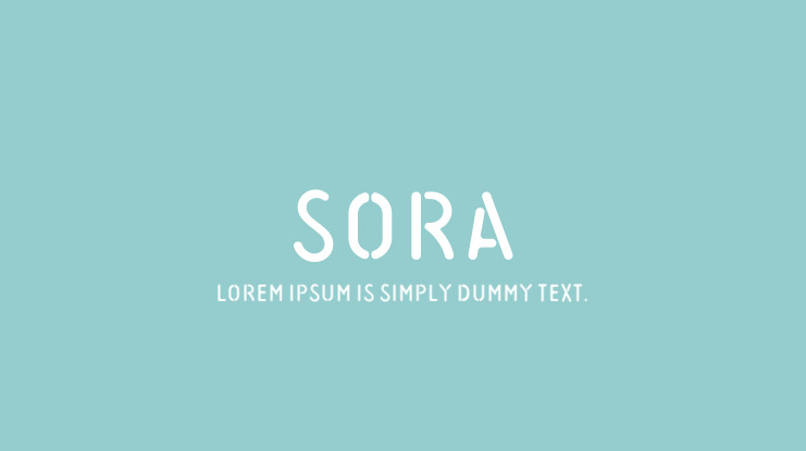 Example font Sora #1