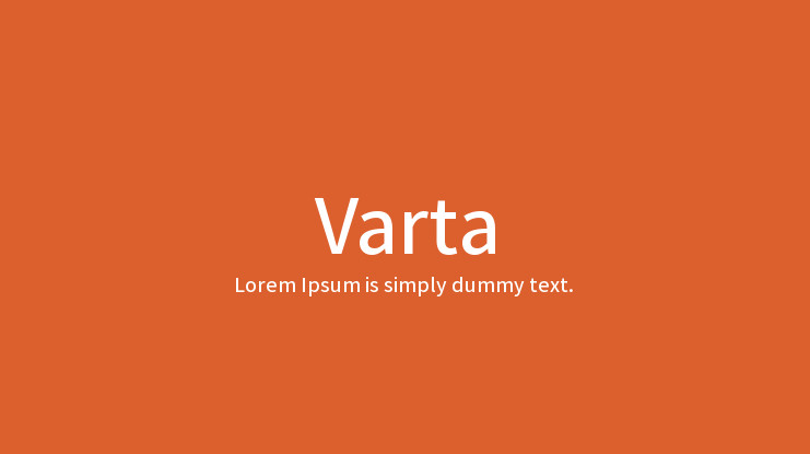 Example font Varta #1